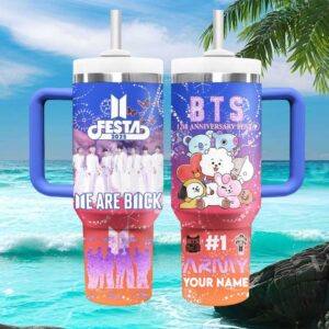 BTS Festa 2025 We Are Back Army Anniversary K Pop Custom Tumbler