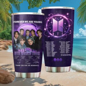 BTS World Tour Forever We Are Young Purple Galaxy Tumbler