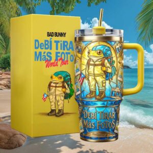 Bad Bunny DeBí Tira Más Foto World Tour 3D Mosaic Tumbler with Gift Box