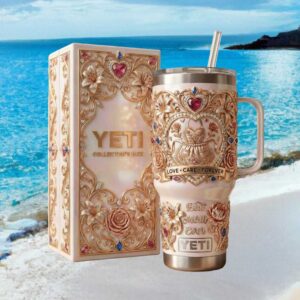 “Best Mom Ever” Ornate Floral Heart 3D Custom Tumbler & Luxury Gift Box
