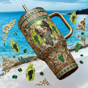 Billie Eilish Happier Than Ever Neon Green Blohsh Fan Art Shirt