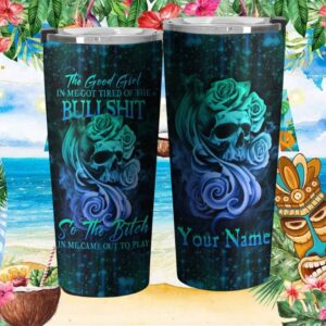 Blue Rose Skull Gothic Sassy Quote Personalized Dark Fantasy Design