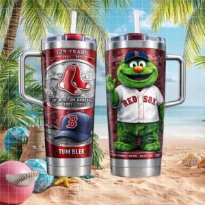 Boston Red Sox 125 Years (1901 2026) Wally the Green Monster Fan Tumbler