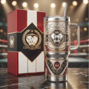 Boxing Champion Strength & Grace 3D Shield Embossed Tumbler