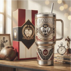 Boxing Champion Strength & Grace 3D Shield Embossed Tumbler