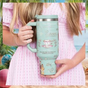 Bridgerton Inspired “The Diamond of the Season” Tea House 40oz Floral Tumbler