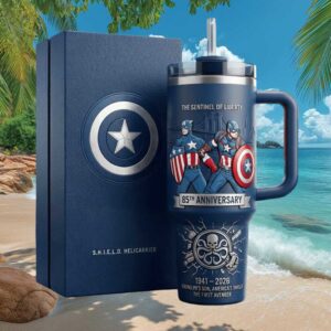 Captain America 85th Anniversary Sentinel of Liberty 40oz Tumbler with Gift Box
