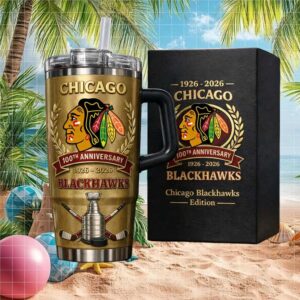 Chicago Blackhawks 100th Anniversary 1926 2026 40oz Tumbler