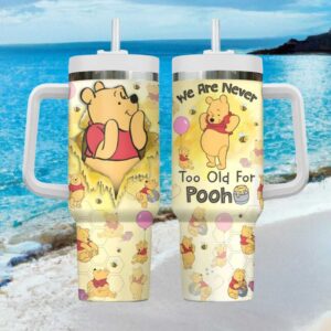 Classic Winnie the Pooh “Never Too Old” Honeycomb 40oz Tumbler