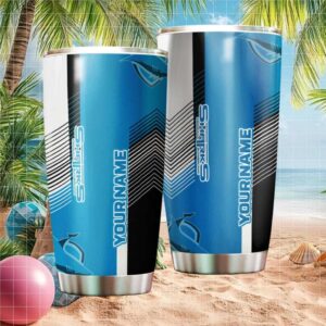 Cronulla Sutherland Sharks Custom Tumbler Personalized NRL Fan Gift Tumbler