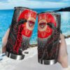 Custom New York Mets MLB Orange Glitter Drip Insulated Tumbler Custom New York Mets MLB Orange Glitter Drip Insulated Tumbler