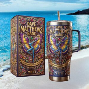 Dave Matthews Band 30 Years Celebration Butterfly 3D Embossed Tumbler