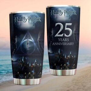 Deathly Hallows Harry vs Voldemort 25 Years Anniversary Dark Arts Tumbler