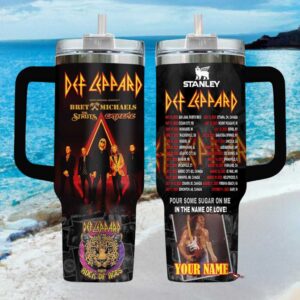 Def Leppard Rock of Ages 2025 Tour Personalized 40oz Tumbler with Name Def Leppard Rock of Ages 2025 Tour Personalized 40oz Tumbler with Name
