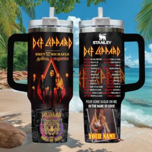 Def Leppard Rock of Ages 2025 Tour Personalized 40oz Tumbler with Name