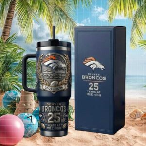 Denver Broncos 25 Years at Mile High Empower Field 3D Commemorative Tumbler