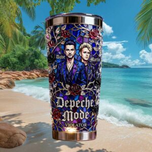 Depeche Mode Dave & Martin Violator Era Stained Glass 20oz Skinny Tumbler
