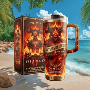 Diablo IV 30 Years of Terror Sanctuary’s Doom 40oz Commemorative Tumbler