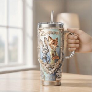 Disney Zootopia Judy & Nick “Anyone Can Be Anything” 3D Travel Tumbler