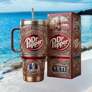 Dr Pepper “I'm a Pepper” King of Beverages Ornate 40oz Tumbler