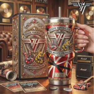 Eddie Van Halen Tribute “Frankenstrat” Guitar 40oz Insulated Tumbler