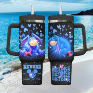 Eeyore “Est. 1926” Galactic Mickey Silhouette 40oz Tumbler with Handle