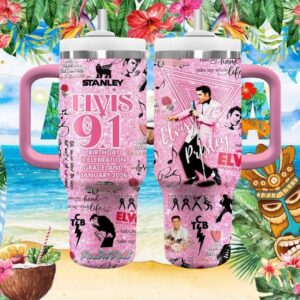 Elvis 91st Birthday Celebration Graceland January 2026 Pink Tumbler