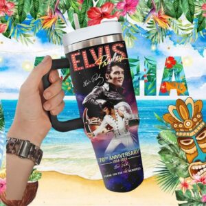 Elvis Presley 70th Anniversary 1954 2024 Thank You For The Memories Tumbler