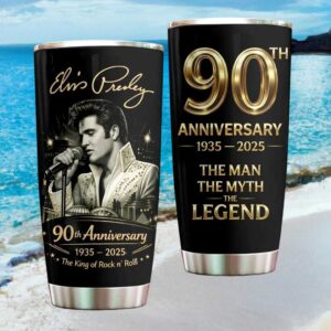 Elvis Presley 90th Anniversary 1935 2025 King of Rock n’ Roll Legend Tumbler