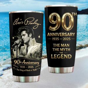 Elvis Presley 90th Anniversary The Man The Myth The Legend Tumbler