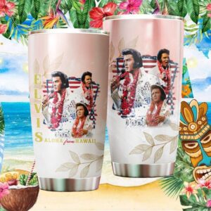 Elvis Presley Aloha From Hawaii American Flag Tribute Tumbler
