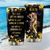Gothic Flaming Skull and Weapons Custom Name Stainless Steel Tumbler Gothic Flaming Skull and Weapons Custom Name Stainless Steel Tumbler
