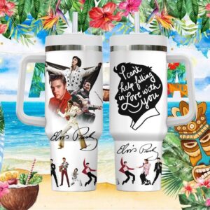 Elvis Presley “Can't Help Falling In Love” Signature Series 40oz Tumbler with Handle