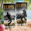 Elvis Presley Pop Art Rainbow Silhouette Stainless Steel Tumbler Elvis Presley Pop Art Rainbow Silhouette Stainless Steel Tumbler