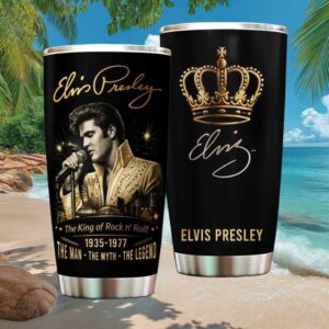 Elvis Presley The King of Rock n' Roll 1935 1977 Signature Memorial Tumbler