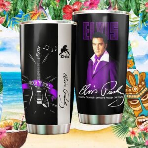 Elvis Presley “Yes I'm Old But I Saw Him On Stage” Purple Suit Tumbler