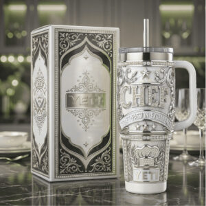 Executive Chef Culinary Excellence 3D Silver Embossed 40oz Tumbler