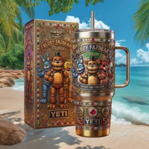 Five Nights at Freddy’s Fazbear Pizza Retro 3D Character Tumbler
