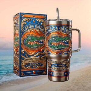 Florida Gators NCAA National Champions Embossed Luxury 40oz Tumbler