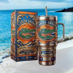 Florida Gators NCAA National Champions Embossed Luxury 40oz Tumbler