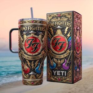 Foo Fighters Rock & Roll Legacy Est. 1994  Embossed 40oz Tumbler