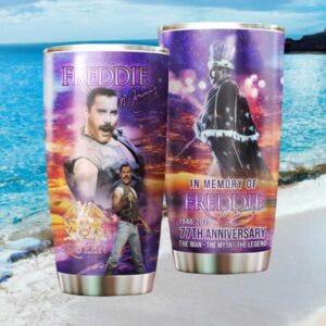 Freddie Mercury Queen 77th Anniversary In Memory Of Stainless Steel Tumbler