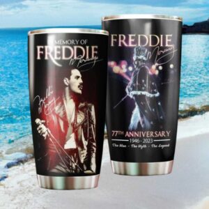 Freddie Mercury Tribute The Man The Myth The Legend Leather Jacket Art Tumbler