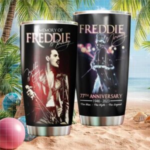 Freddie Mercury Tribute The Man The Myth The Legend Leather Jacket Art Tumbler