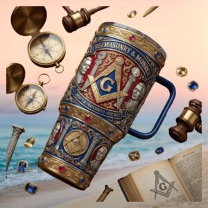 Freemasonry & Monroe Liberty Fraternity 3D Masonic Symbols Luxury Tumbler