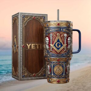 Freemasonry & Monroe Liberty & Fraternity Est. 1817 Mason 40oz Tumbler (1)