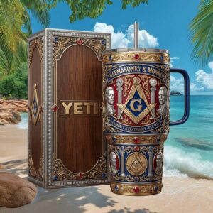 Freemasonry & Monroe Liberty & Fraternity Est. 1817 Mason 40oz Tumbler