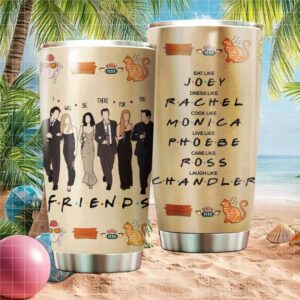 Friends Cast Wedding Outfits Tan Tumbler Eat Like Joey Cook Like Monica