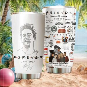 Friends Forever 1994 2023 Anniversary Tumbler Matthew Perry Memorial Design