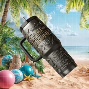Game of Thrones House Sigils & Quotes 3D Metal Sculpted Tumbler Art